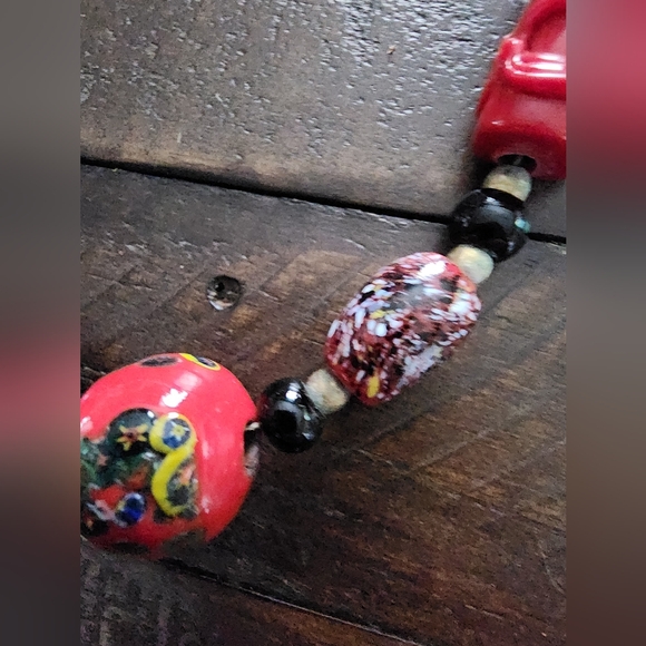 VINTAGE NECKLACE HANDCRAFTED AFRICAN ARTISAN BEADS - Picture 16 of 16